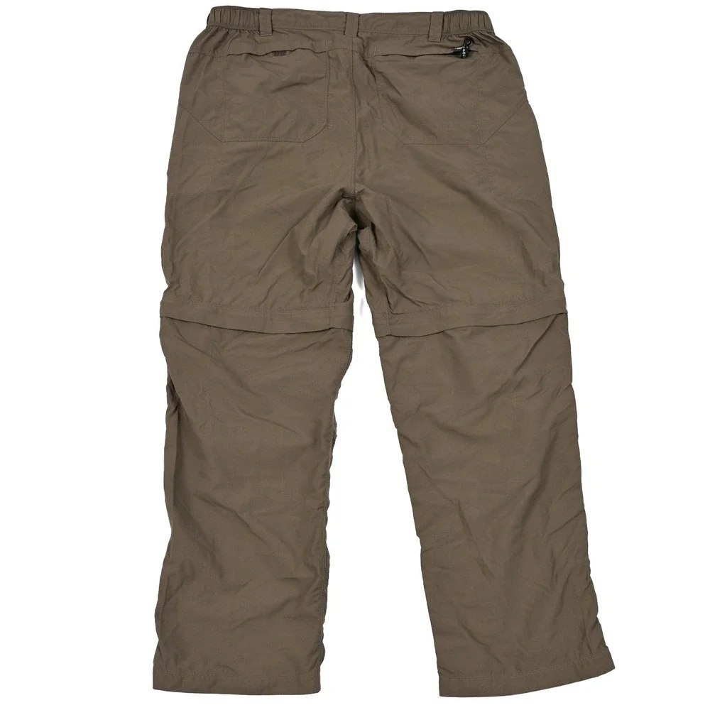 The North Face Pants Mens L 34x29 Brown‎ Convertible Cargo Ankle Zips Drawstring